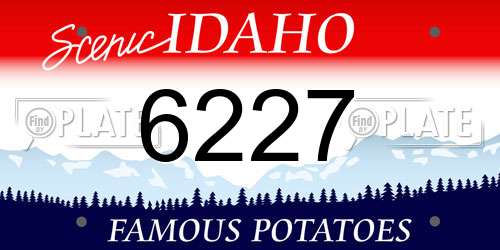 6227 Idaho License Plate