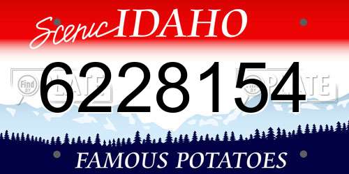 6228154 Idaho License Plate