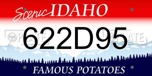 622D95 Idaho License Plate