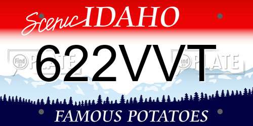 622VVT Idaho License Plate