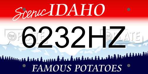 6232HZ Idaho License Plate