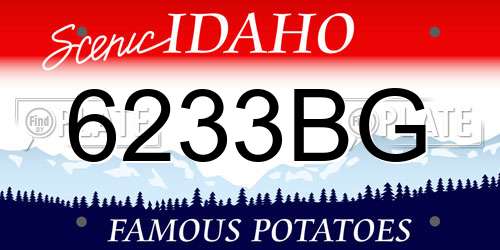 6233BG Idaho License Plate