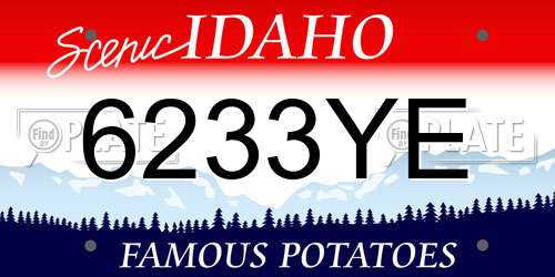 6233YE Idaho License Plate
