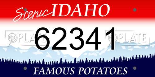 62341 Idaho License Plate