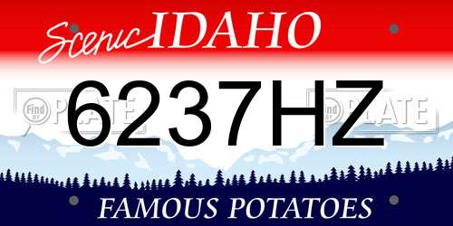 6237HZ Idaho License Plate