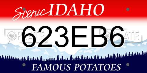 623EB6 Idaho License Plate