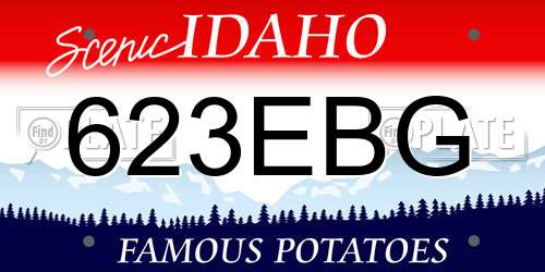 623EBG Idaho License Plate