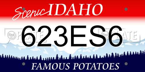 623ES6 Idaho License Plate
