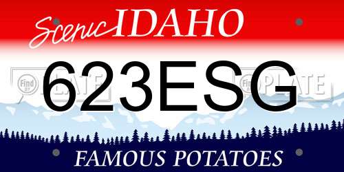 623ESG Idaho License Plate