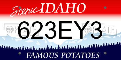 623EY3 Idaho License Plate