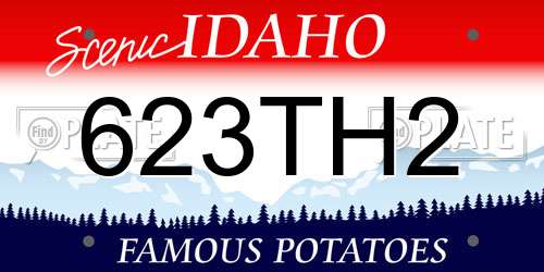 623TH2 Idaho License Plate