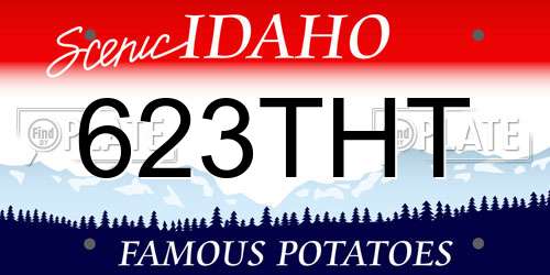 623THT Idaho License Plate