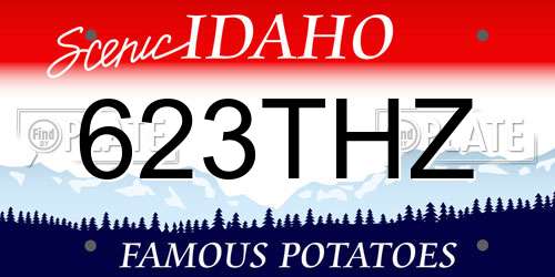 623THZ Idaho License Plate