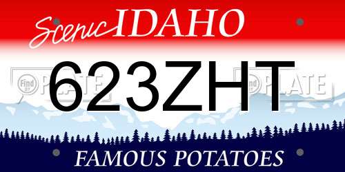 623ZHT Idaho License Plate