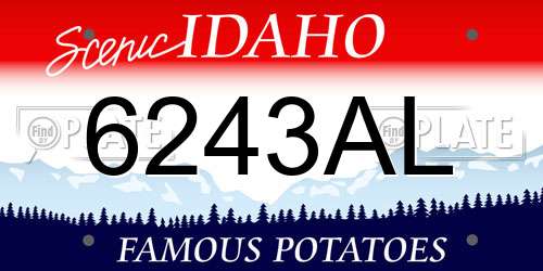 6243AL Idaho License Plate