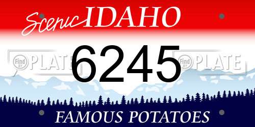6245 Idaho License Plate