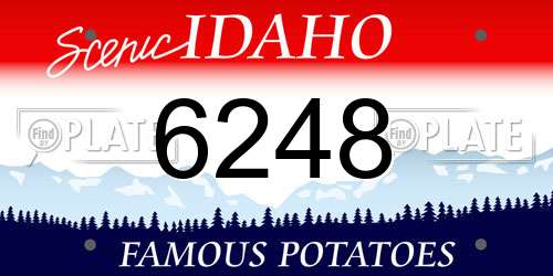 6248 Idaho License Plate