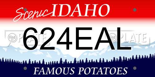 624EAL Idaho License Plate
