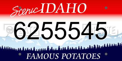6255545 Idaho License Plate