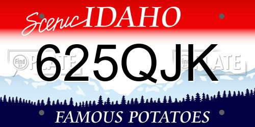 625QJK Idaho License Plate