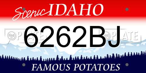 6262BJ Idaho License Plate