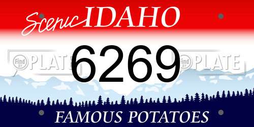 6269 Idaho License Plate