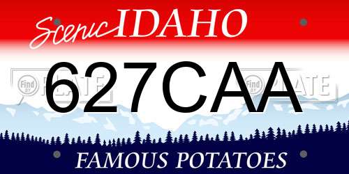 627CAA Idaho License Plate