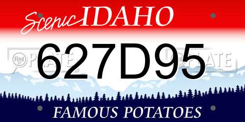 627D95 Idaho License Plate
