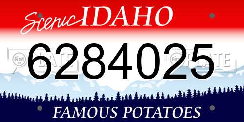 6284025 Idaho License Plate
