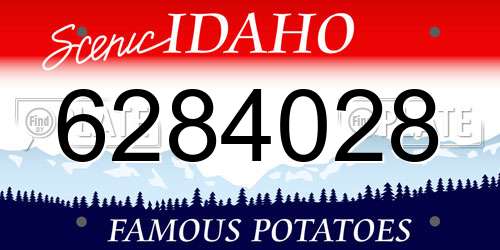6284028 Idaho License Plate