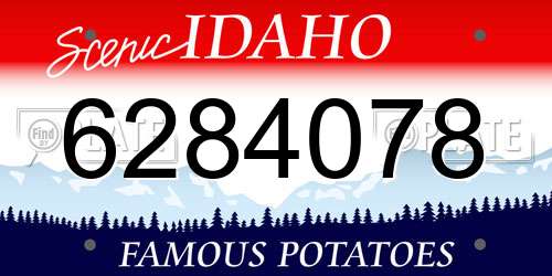 6284078 Idaho License Plate