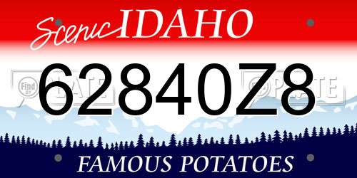 62840Z8 Idaho License Plate