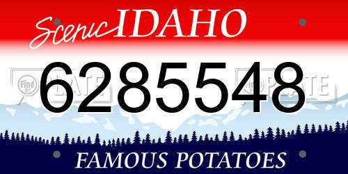 6285548 Idaho License Plate