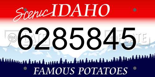 6285845 Idaho License Plate