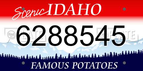 6288545 Idaho License Plate