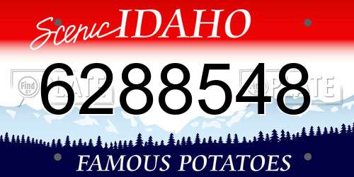 6288548 Idaho License Plate