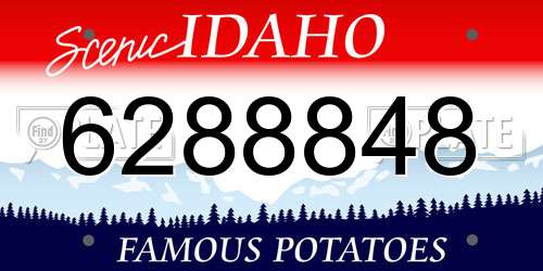 6288848 Idaho License Plate