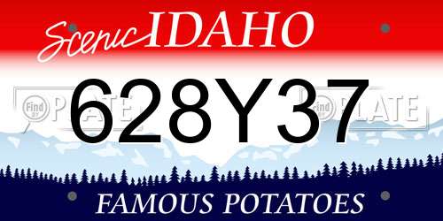 628Y37 Idaho License Plate
