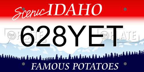 628YET Idaho License Plate