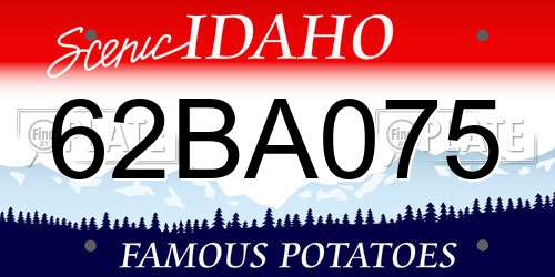 62BA075 Idaho License Plate