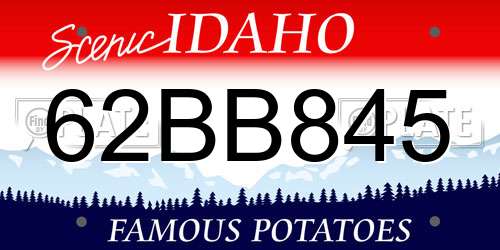 62BB845 Idaho License Plate