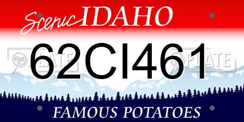 62CI461 Idaho License Plate