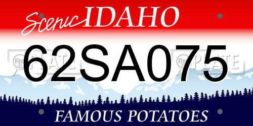 62SA075 Idaho License Plate