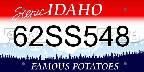 62SS548 Idaho License Plate