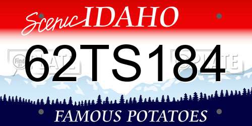 62TS184 Idaho License Plate