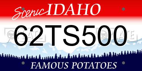 62TS500 Idaho License Plate