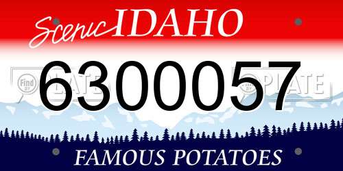 6300057 Idaho License Plate