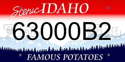 63000B2 Idaho License Plate