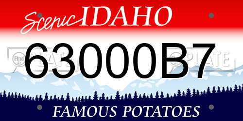 63000B7 Idaho License Plate