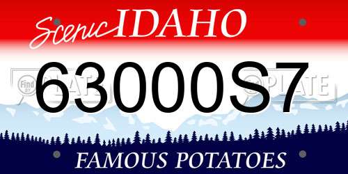 63000S7 Idaho License Plate